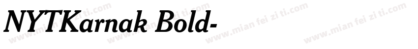 NYTKarnak Bold字体转换